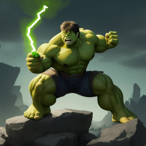 AI generated: Hulk & Thor Merge Animation
