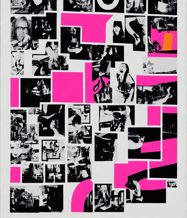 AI generated: David Carson's graphic design style