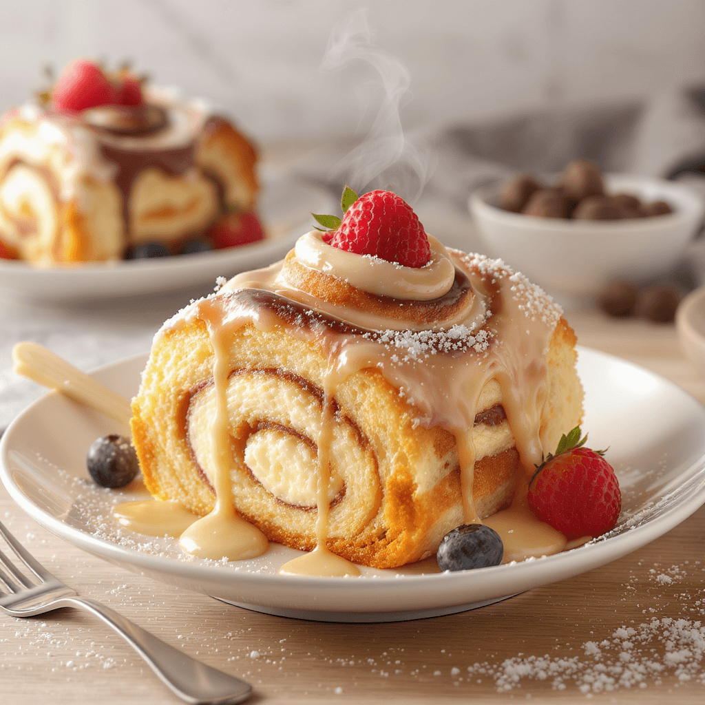 AI generated: Create a photorealistic delicious rolls dessert image --v7 --ar 9:16