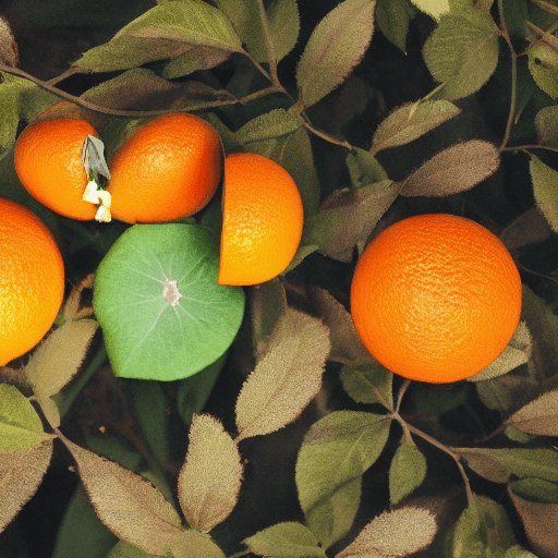 AI generated: image d'une orange de couleur verte qui parle