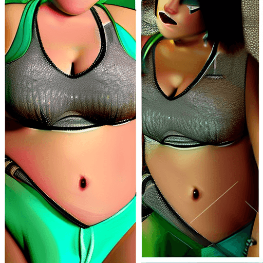 AI generated: High resolution photography, black hair, chubby, lower back tattoo, C cup breasts, big eyes, sad smi...