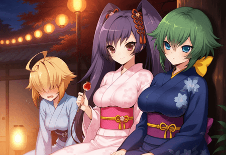 sanada girls (sengoku bushouki muramasa) Illustrious LORA | 真田三人娘 (戦国武将姫MURAMASA)