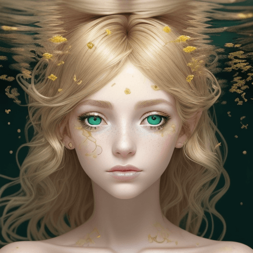 AI generated: magnetific soft background.
dry flowers in blond hair.
women under water with camelias
different bro...
