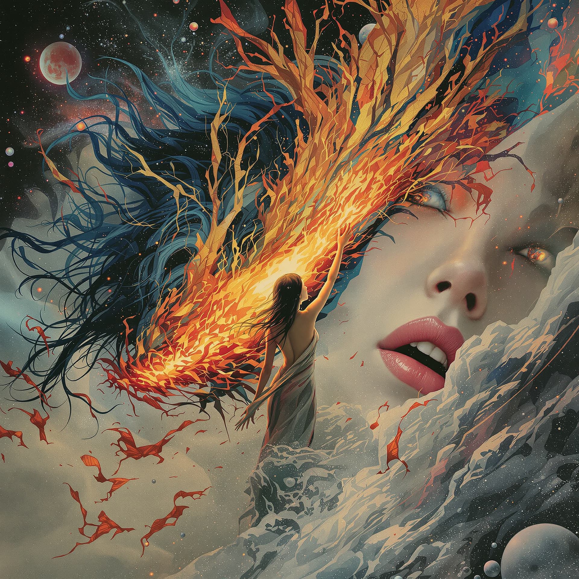 AI generated: Surreal, psychedelic. Produce a captivating and imaginative image in the artistic style of Joao Ruas...