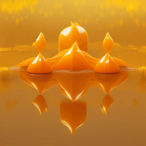 AI generated: photograph, productive, TZCLD, white and orange, yellow, reflection