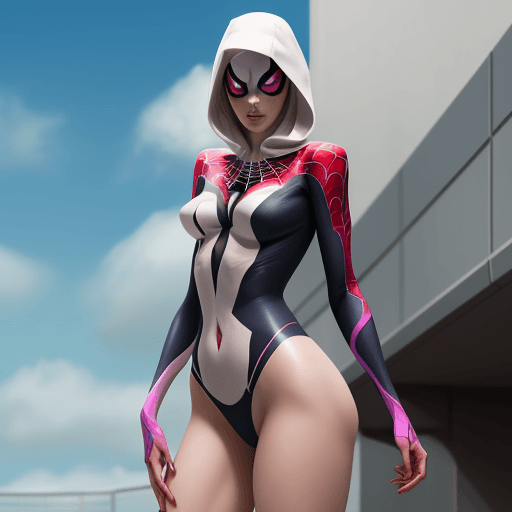 AI generated: Spider gwen in bikini, all realistic, sexy