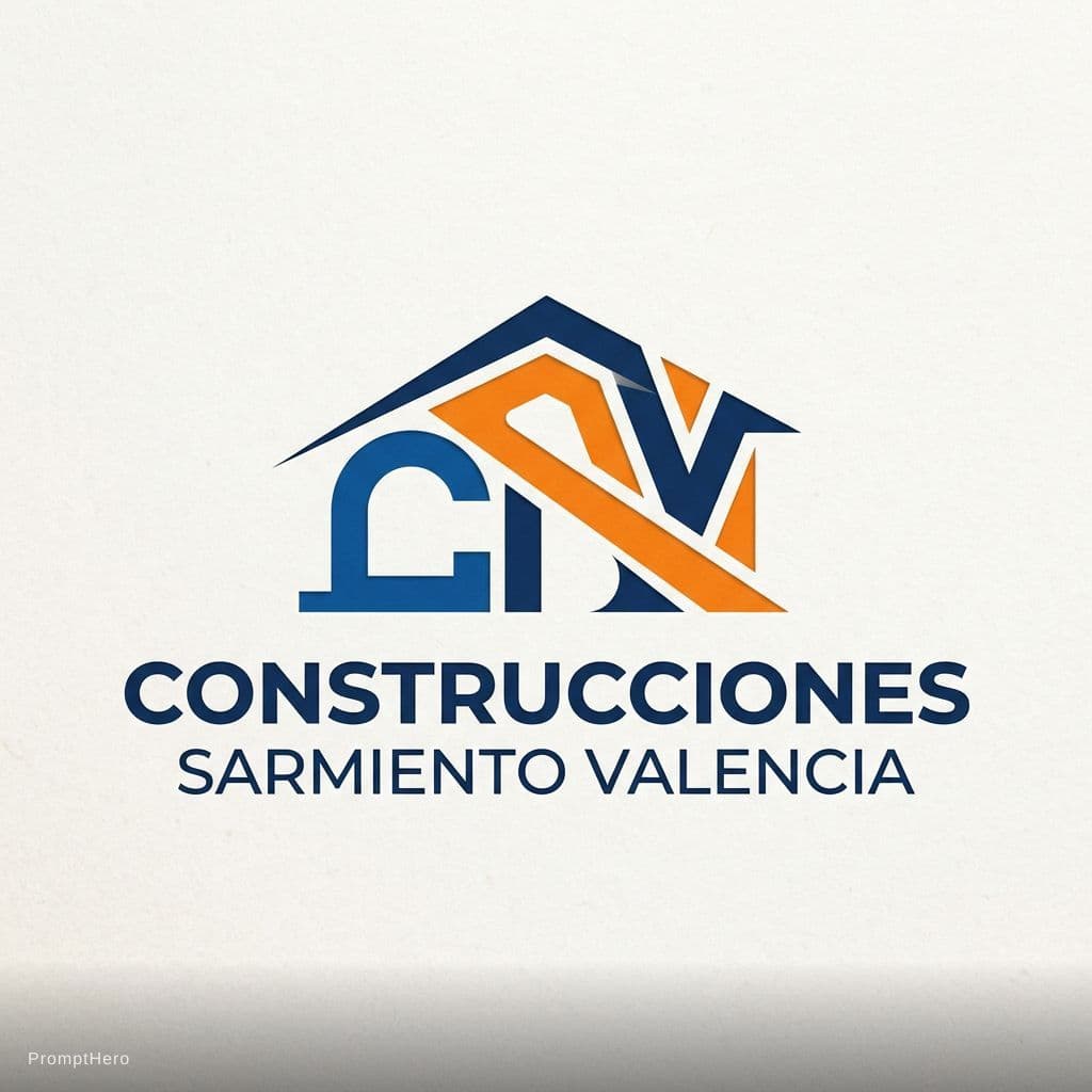 AI generated: crear LOGO con las letras CSV y con palabras construcciones sarmiento valencia

