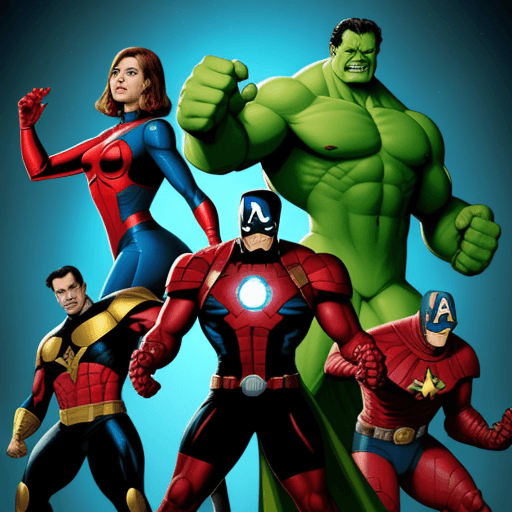 AI generated: Los vengadores de marvel contra el cambio climatico