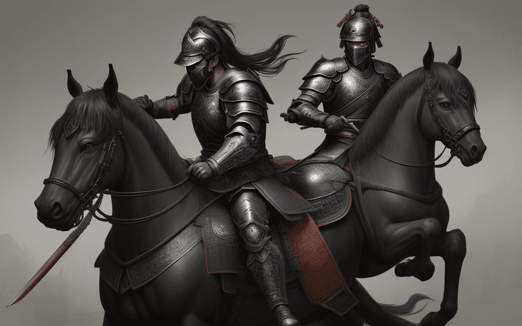 AI generated: Tradition Chinese Ink Painting style of Ultra-realistic CG rendering of ancient China, the general l...