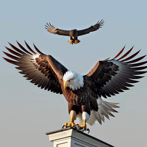 AI generated: Eagle, red eyes, wings