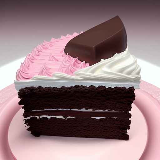 AI generated: The tastiest epic chocolate cake in the multiverse, slice of chocolate cake, square cut, ambrosia, i...