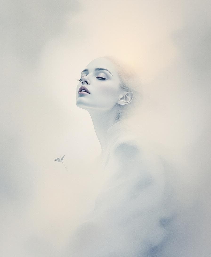 AI generated: A delicate watercolor painting depicting "O Nada" – the concept of nothingness – as a serene and rev...