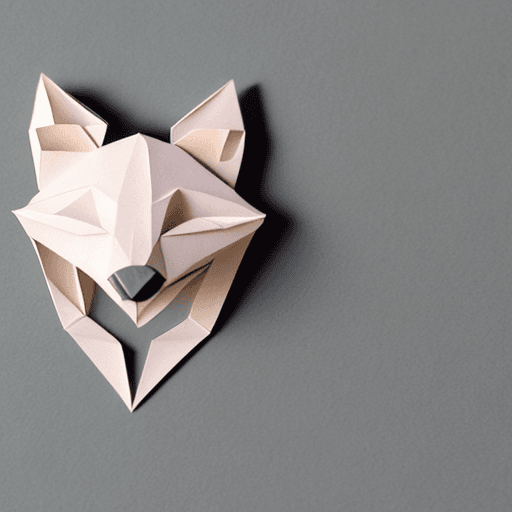 AI generated: 1fox,(2D)
origami style, paper sticker, studio lighting, plain background, pastel colors, papercraft