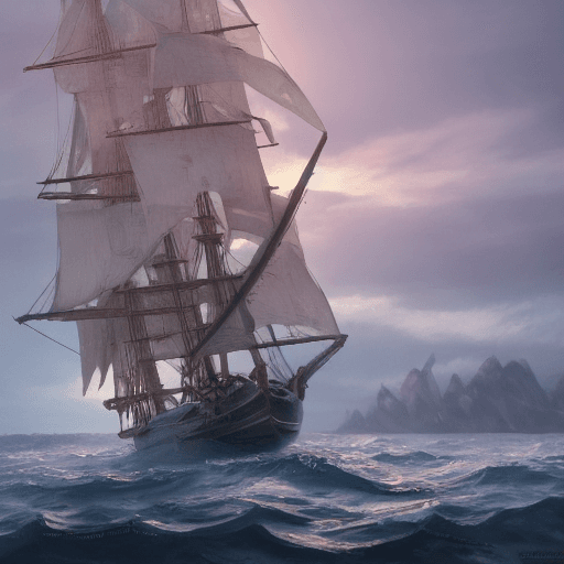 AI generated: Photo of a ultra realistic sailing ship, dramatic light, pale sunrise, cinematic lighting, battered,...