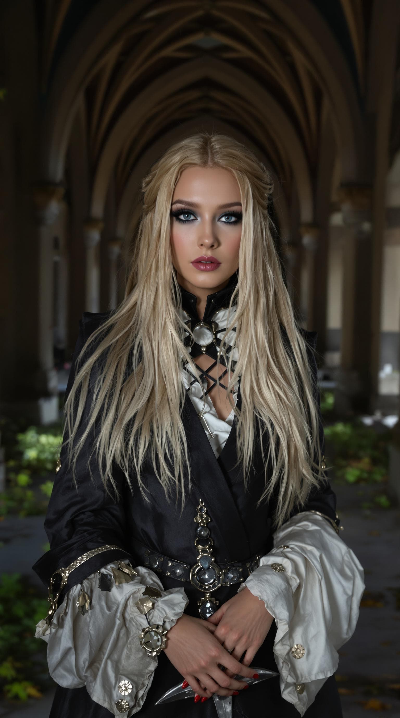 AI generated: a professional photo of a exceptionally beautiful in the world, Preacher the vampire hunter (age 21)...