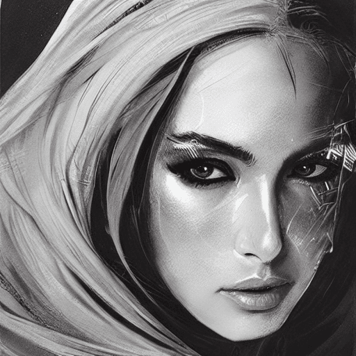 AI generated: full portrait of a gorgeous female jedi, Star Wars themed, sparkling eyes, seductive, expressive, sc...
