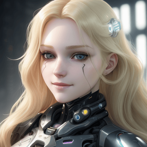 AI generated: [three-quarter close-up::12], [gorgeous face, long blond wavy hair, (pale skin:1. 2), pastel lightin...