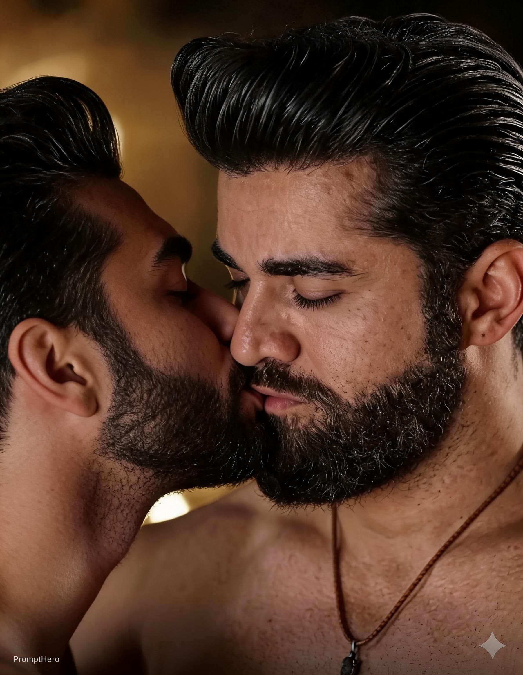 AI generated: Gay kissing 