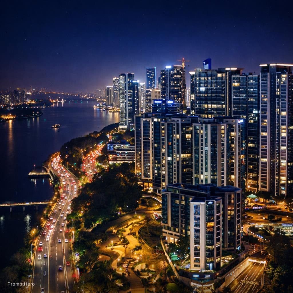 AI generated: Picture of a beautiful city at night 
