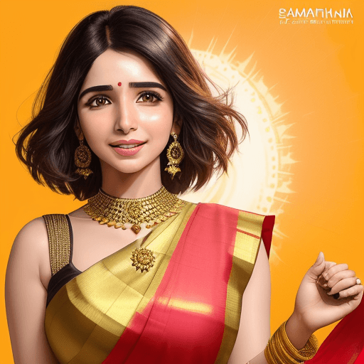 AI generated: Create a striking and captivating image of Samantha Akkineni, the renowned South Indian actress, tha...