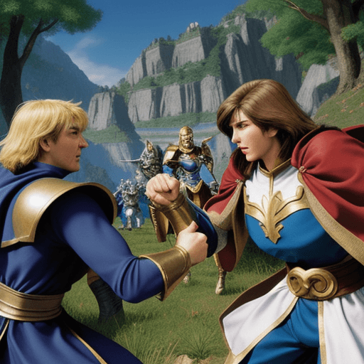 AI generated: Heroes of Might and Magic 3 fight