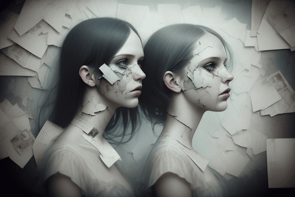 AI generated: double exposure complex art by Alex Stoddard, Natalia Drepina and Brooke Shaden surreal postcard on ...