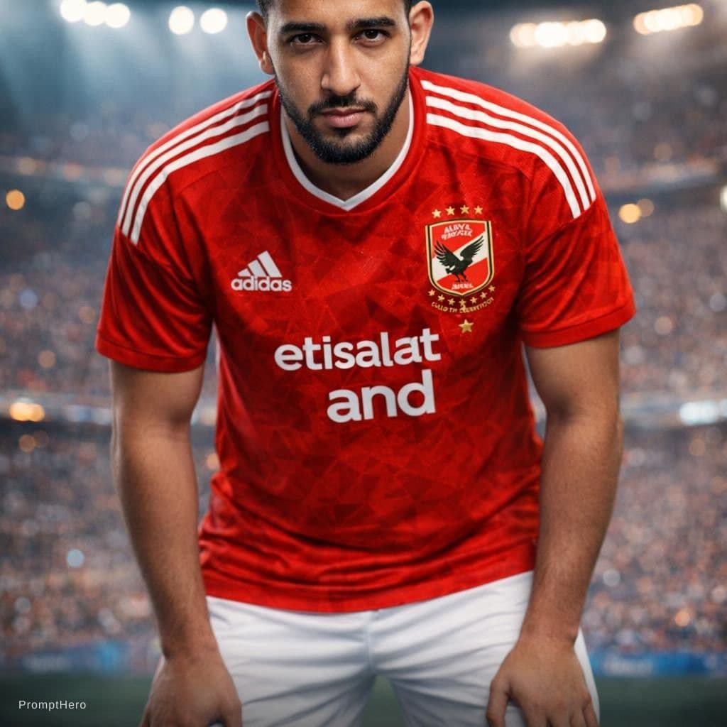AI generated: Ultra-realistic global sports commercial portrait, medium shot (head to mid-thigh), SAME PERSON as r...