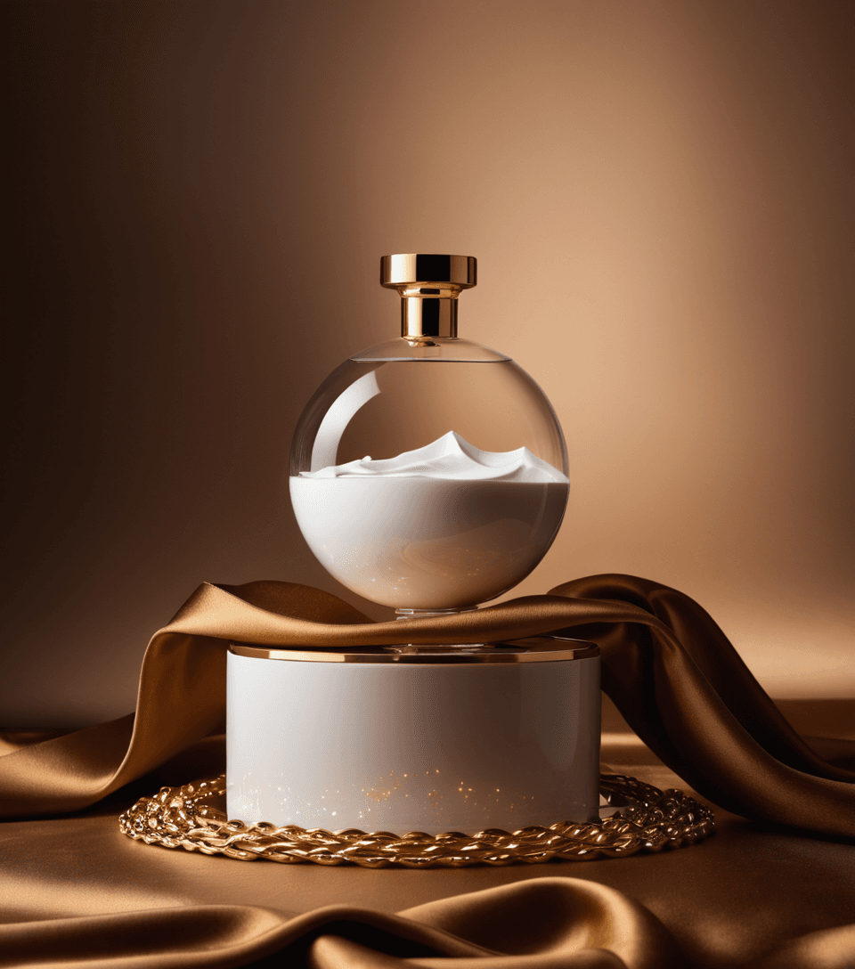 AI generated: a white platform absolut empty on top, sittign in a middle of a brown cloth, inspired by Anna Füssli...