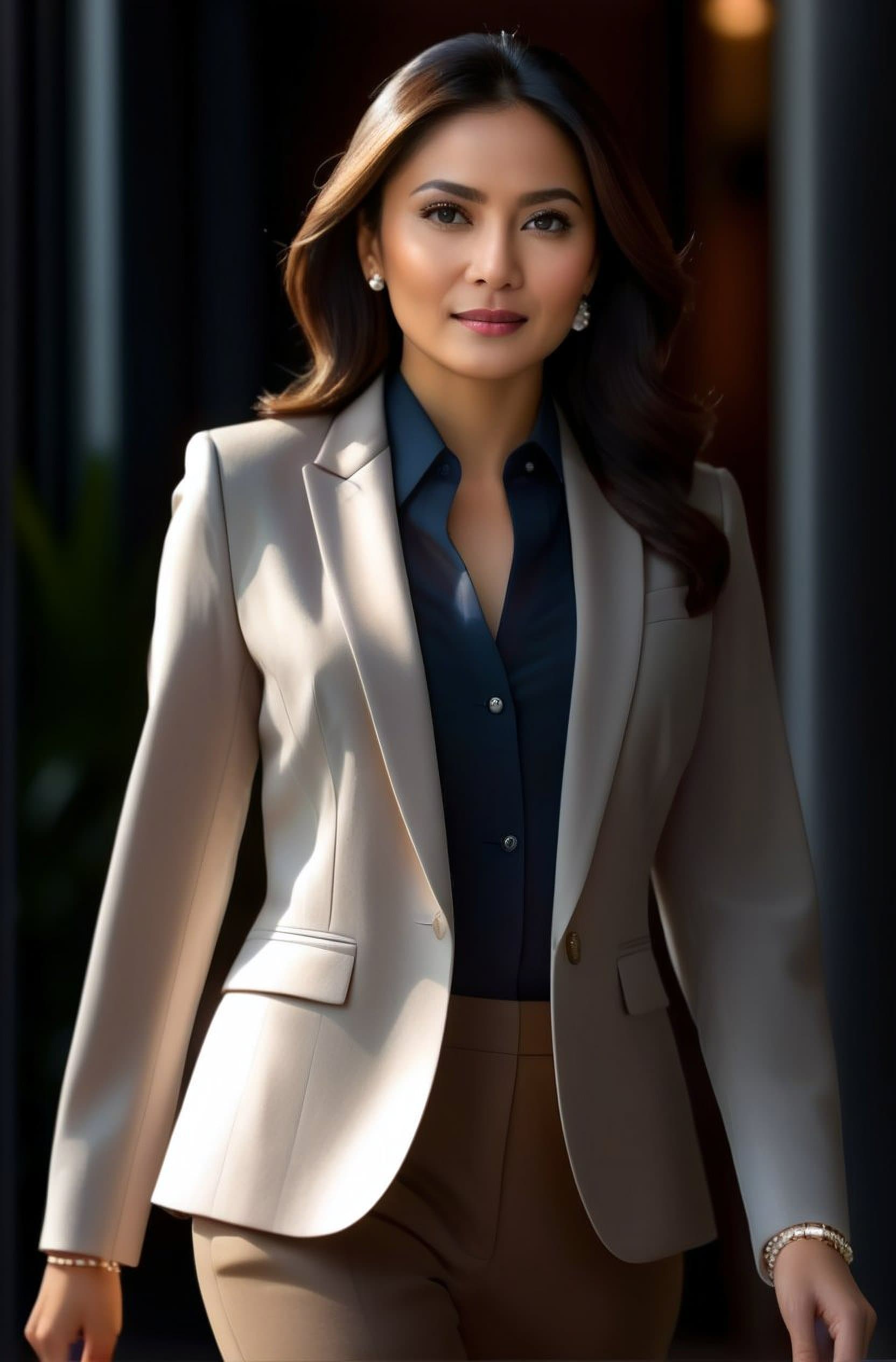 AI generated: Hyper realistic portrait of (diplomat:1.3), very detailed, dressed in a well-fitted blazer, a crisp ...