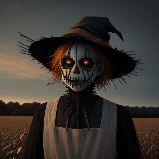 AI generated: a scary scarecrow on halloween, cornfield, cinematic, high detailedcruely,creepy,8K, Photorealistic,...