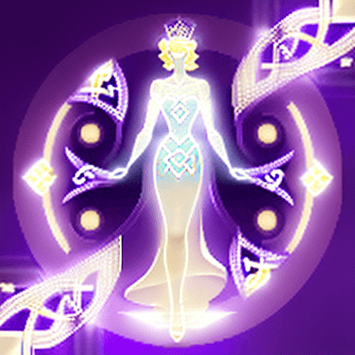 AI generated: 3D silhouette art of a princess portrayed by (Marilyn Monrow), Celtic knot border, ethereal lights, ...