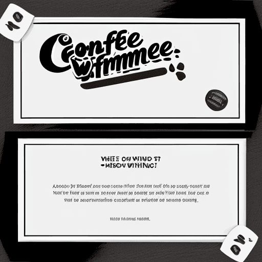 AI generated: Create an image prompt in black and white, featuring a voucher resembling a lottery ticket or game p...
