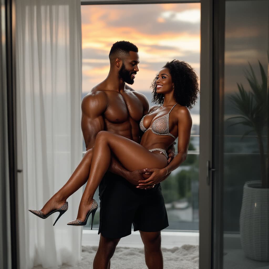 AI generated: Beautiful Naughty Couple , sexy, Sex, Private, Naughty Pose , Husband wife Naughty and Lusty, Husban...