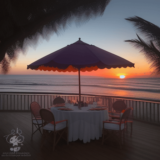 AI generated: A cena se passa em um ambiente externo durante o pôr do sol. O céu está preenchido com tons de laran...