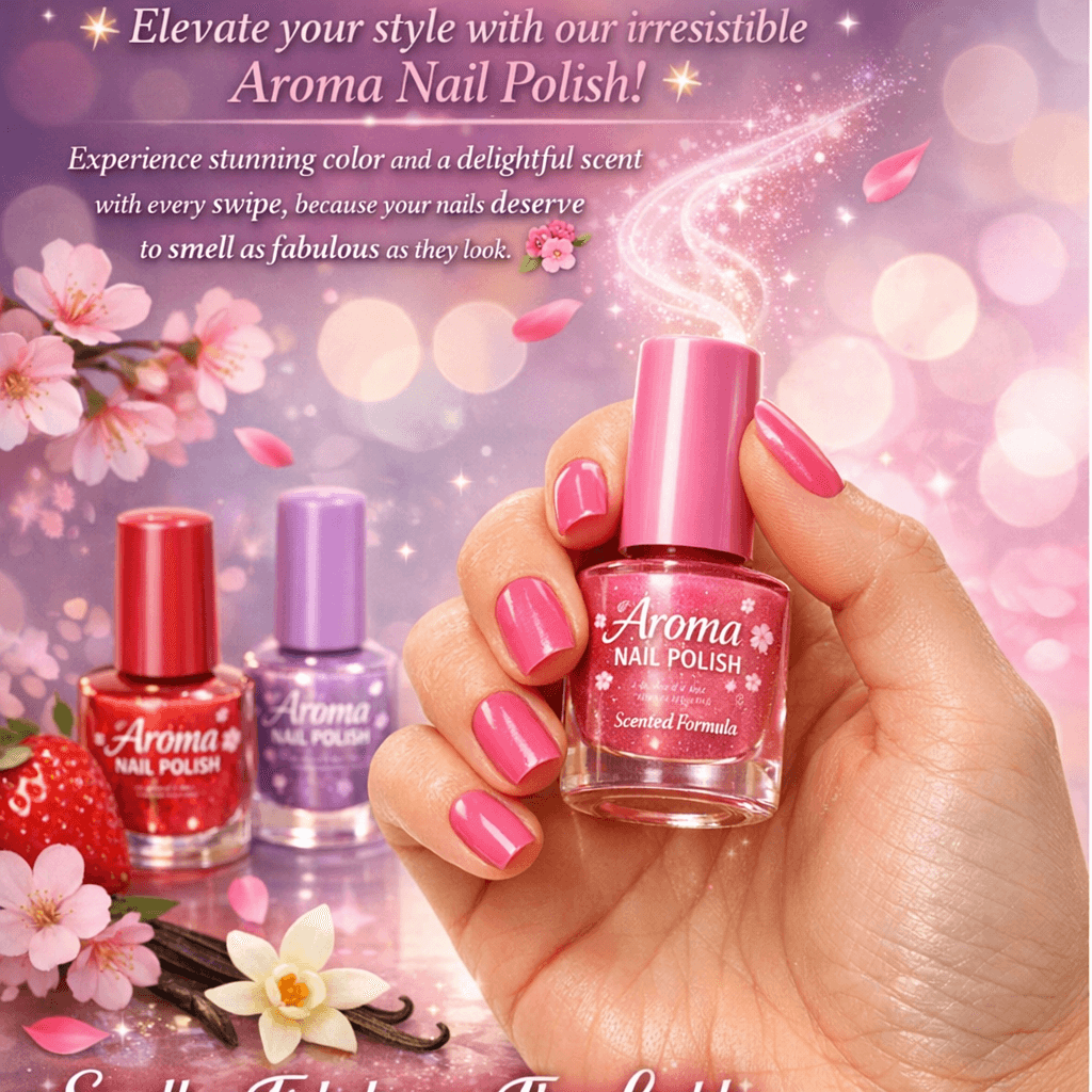 AI generated: ✨ Elevate your style with our irresistible Aroma Nail Polish! ✨ Experience stunning color and a deli...