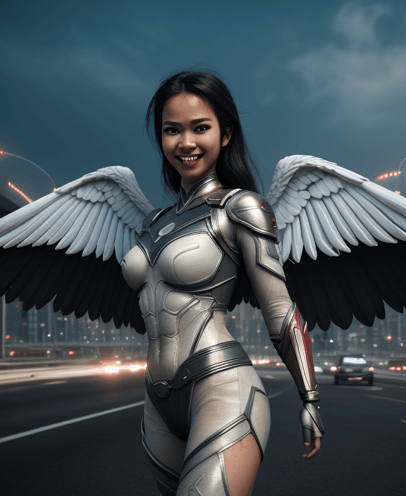AI generated: epic realism, superhero from Indonesia, beauty, beautiful girl, perfect body, perfect fingers, perfe...
