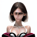 AI generated: photo of a beautiful young girl, skinny, large chest, bra, kimono, white background, soft light, big...