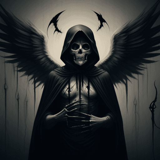 AI generated: a very scary angel of death