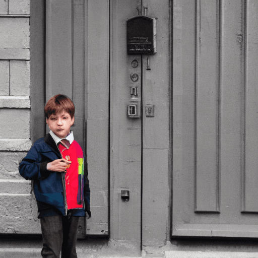 AI generated: a boy in a streets of london