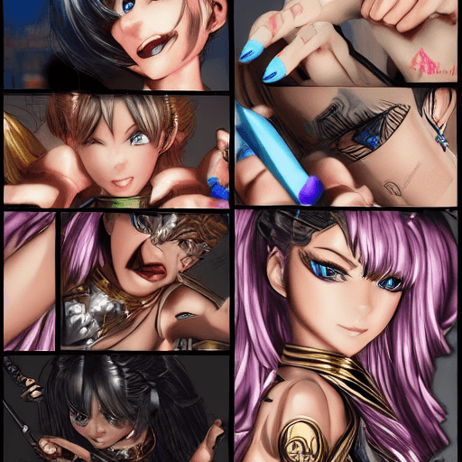 AI generated: nail with style , artstation, ultra detailed, by kentaro yabuki