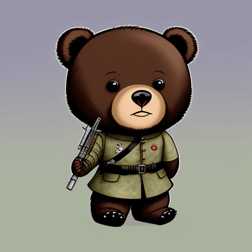 AI generated: CHIBI BEAR SOLDIRE
