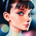 AI generated: In this stunning image, a breathtaking model "Audrey Hepburn", ((((straight-on:1.4)))), best quality...