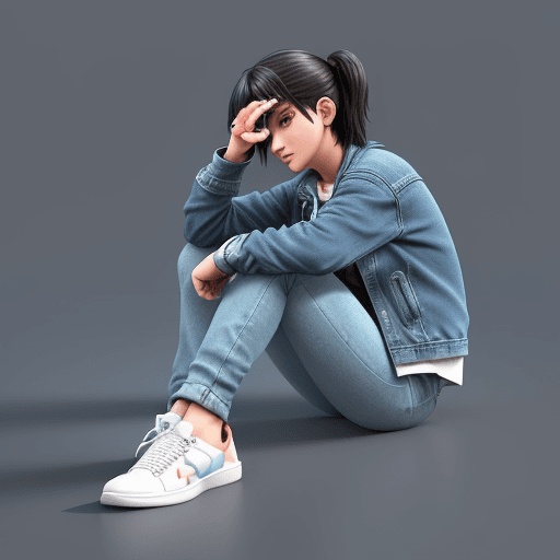 AI generated: Create a 3d illustration of an animated charater sitting casually on top of a social media logo "ins...