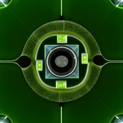 AI generated: moss as a 
capacitance circuit board, realist macro femto photography insanely detailed