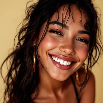 AI generated video: showin her feeds in the beach
