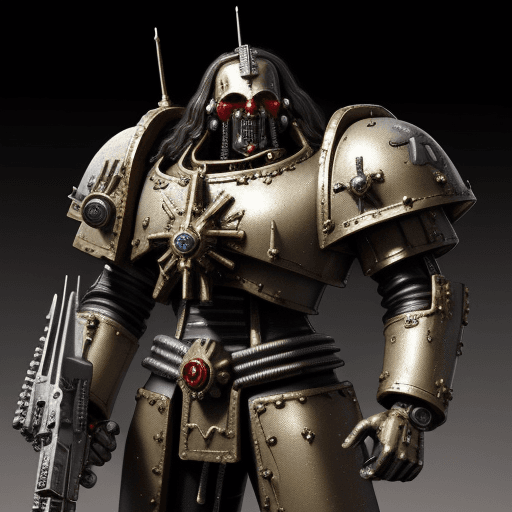 AI generated: Warhammer 40000 futuristic techno christ disciples, living, photorealistic