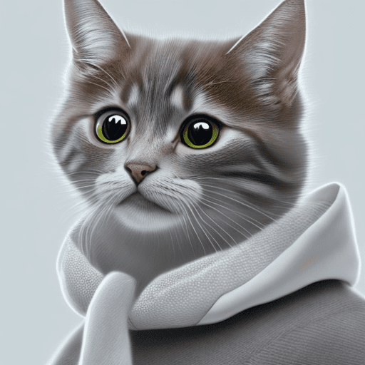 AI generated: a cute cat wearing a hoodie, portrait, realistic, pixar style, realistic, hyper realism, --ar 9:16 -...