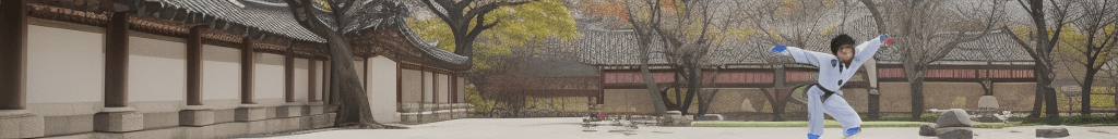 AI generated: outside:1.5, 1man, is(practicing Taekwondo:)at(Changdeokgung:), (korean:0.4, Celtic, :0.3, Romanian:...