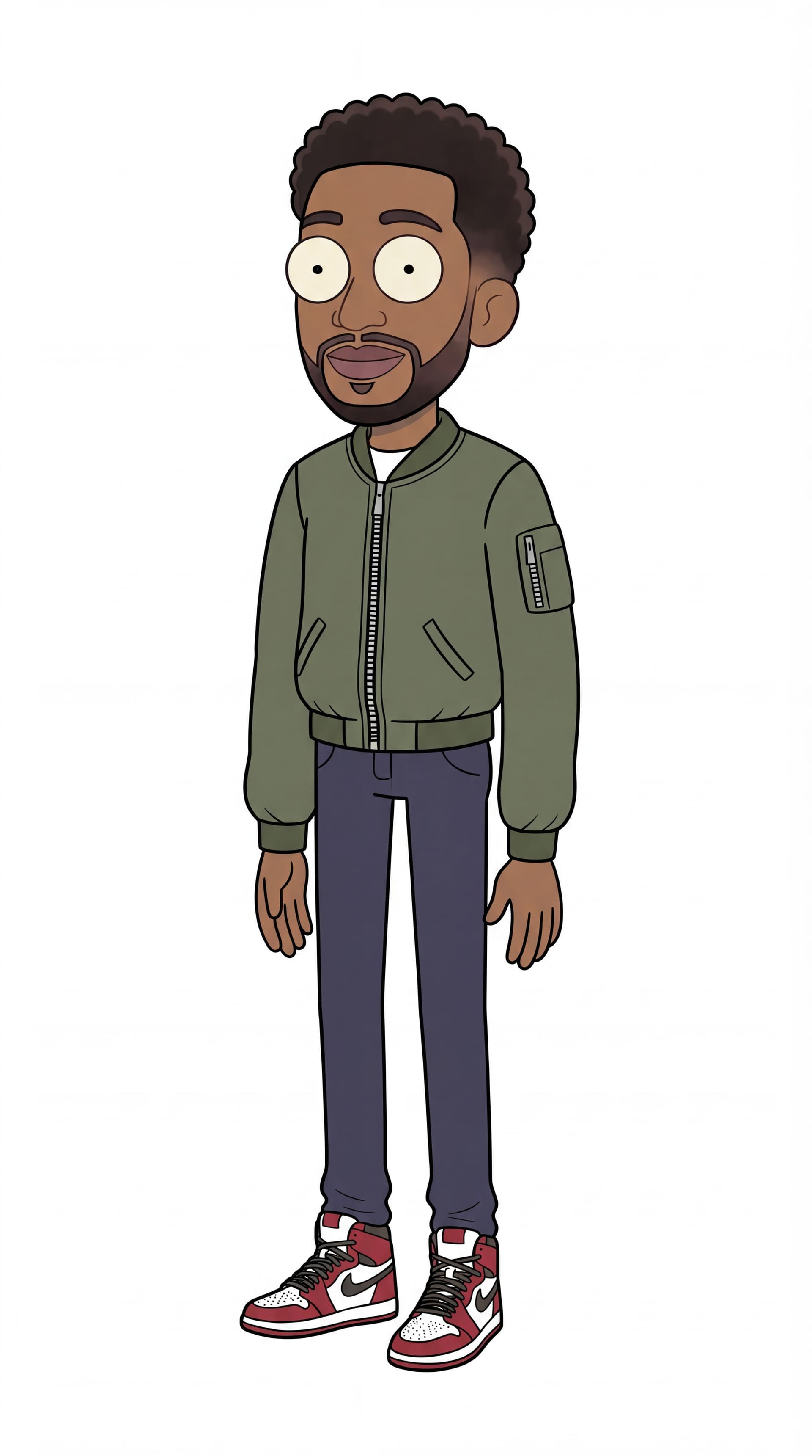 AI generated: Create him in 3/4 view position. But make sure it aligns with reference image the proportions since ...