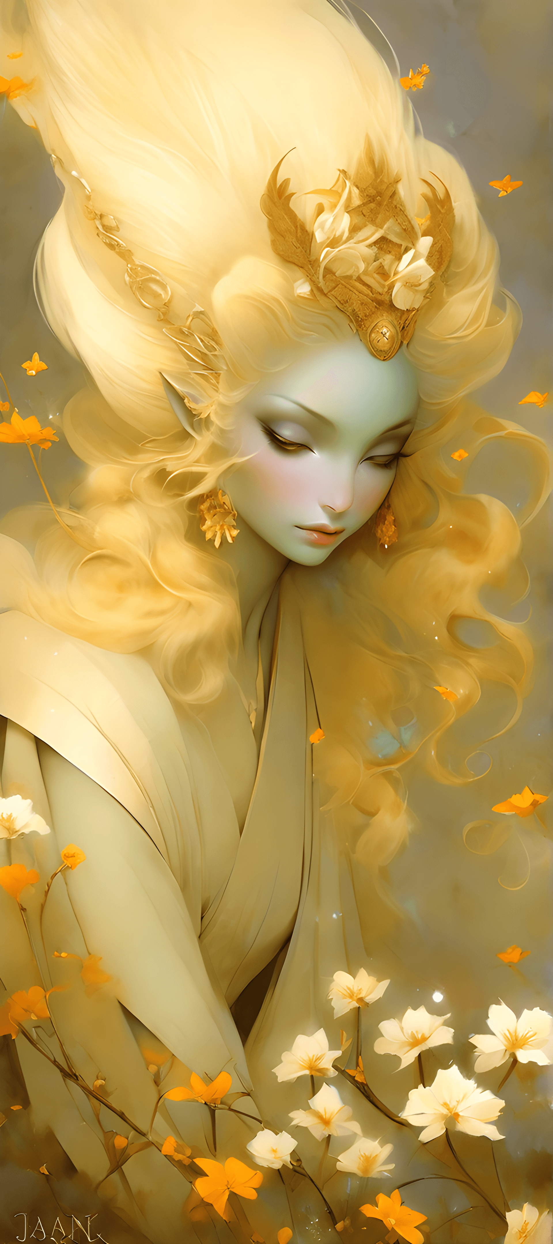 AI generated: A wanderer from the celestial dimensions Soraka, Darkness graces every curve, Elegance in gloom. Div...